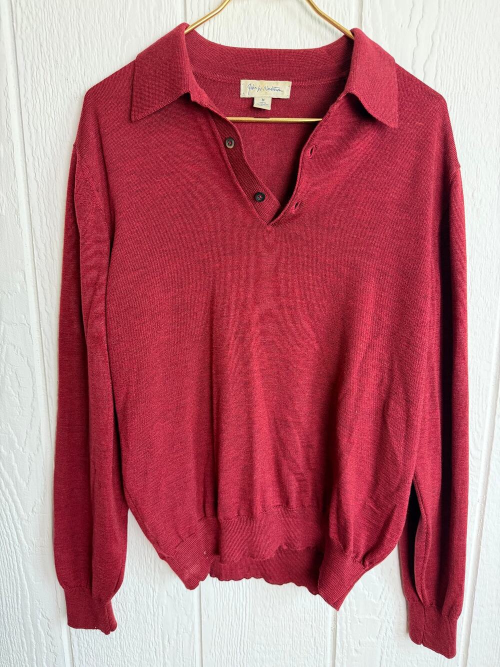 John W Nordstrom Extra Fine Merino Wool Sweater, Medium Italy